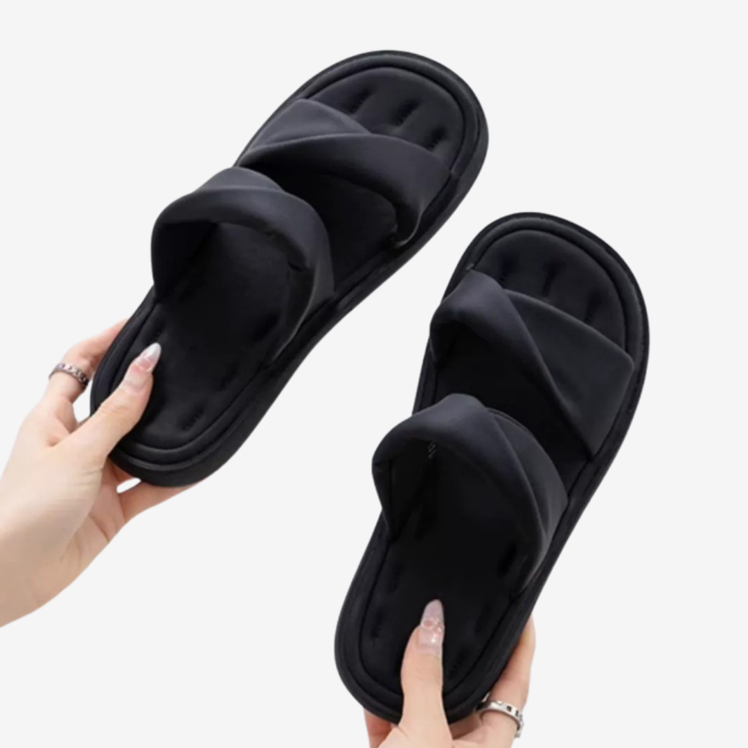 Adélaïde™ Sandales Plates en Cuir