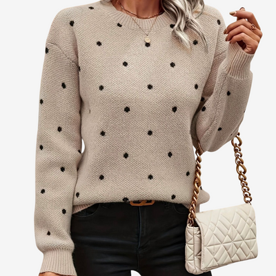 Aveline™ Pull à Pois Élégant