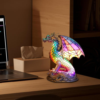 Bohemian Dragon Resin Lamp