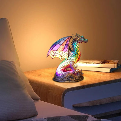 Bohemian Dragon Resin Lamp