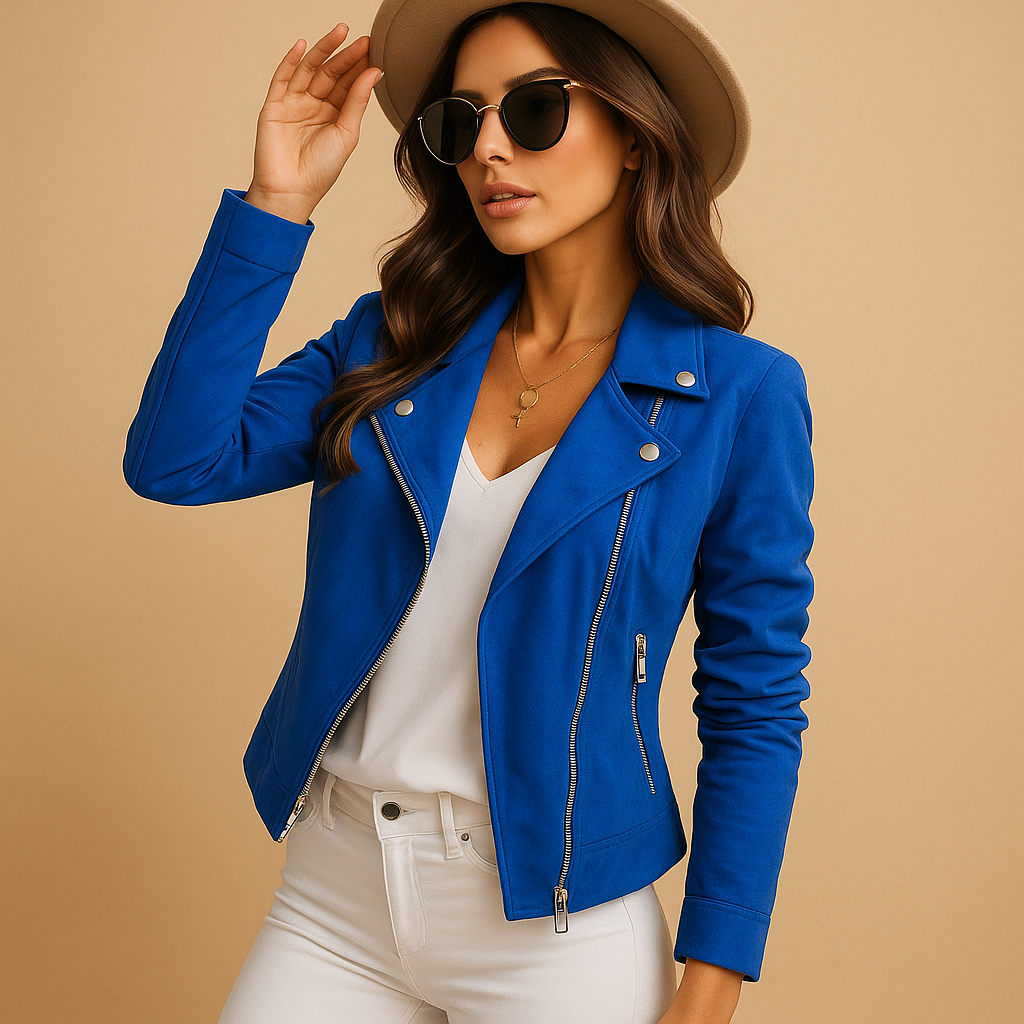 Elvaria™ - Blazer décontracté pour femme avec fermeture éclair et manches longues