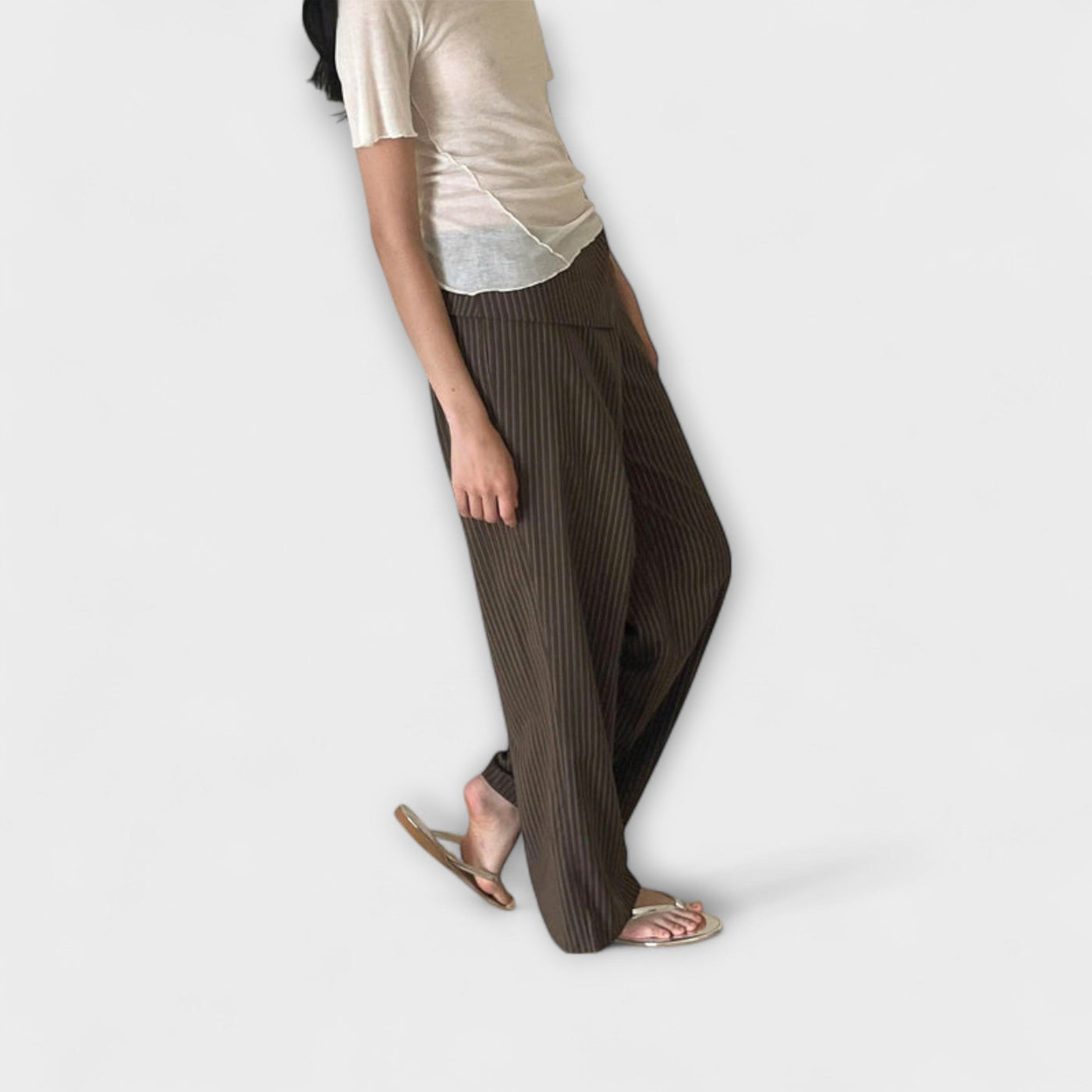 Julia | Pantalon Rayé Pliable