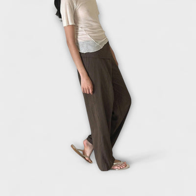 Julia | Pantalon Rayé Pliable