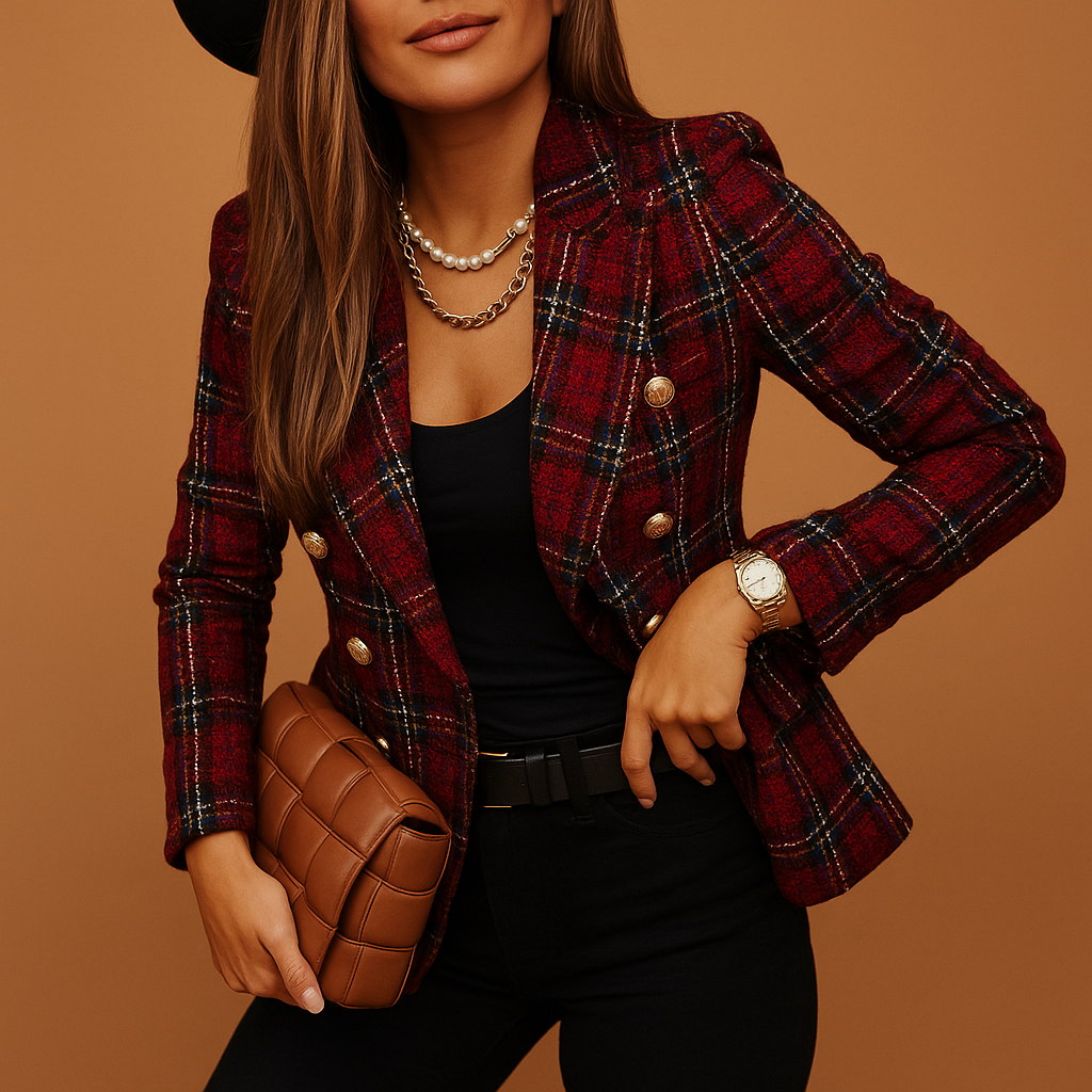 Blazer ajusté à la coupe élégante