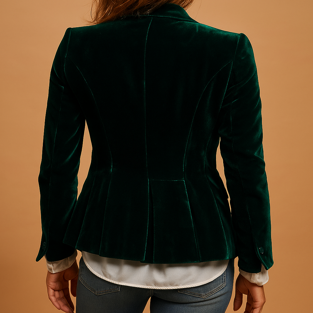 Elvaria™ - Blazer rétro slim fit avec revers et poches pour femmes